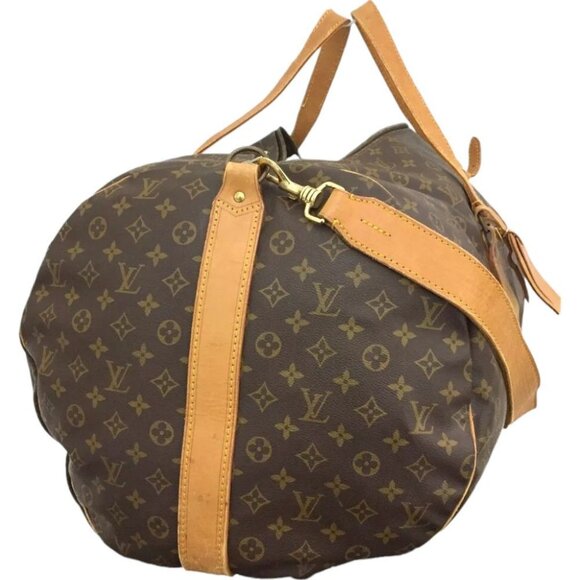 628451AP (S6) Louis Vuitton Travel Bag Sac Polochon Brown Monogram w/Shoulder St - Picture 5 of 12
